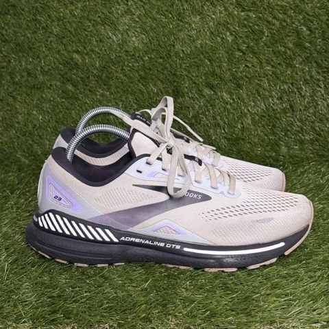 Brooks Adrenaline GTS 23 Womens Size 10 D Wide Cream Lilac Support Running Shoes photo 1