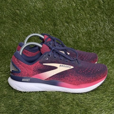 Brooks Ghost 16 Womens Size 9.5 D Wide Pink Navy Cushioned Running Shoes photo 2