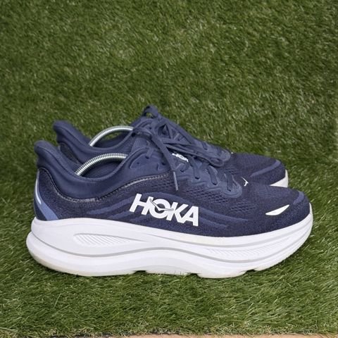 Hoka Bondi 9 Wide Mens Size 12 2E Navy White Max Cushion Running Shoes 1162013