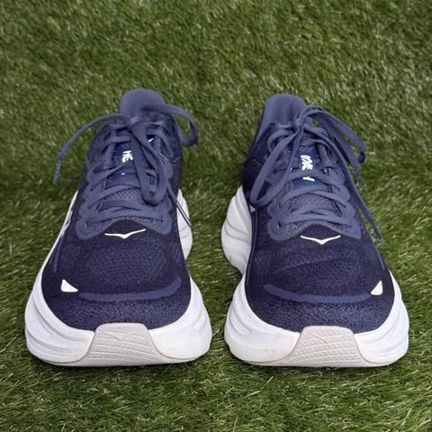 Hoka Bondi 9 Wide Mens Size 12 2E Navy White Max Cushion Running Shoes 1162013 photo 2