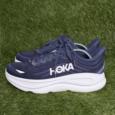 Hoka Bondi 9 Wide Mens Size 12 2E Navy White Max Cushion Running Shoes 1162013 photo 3