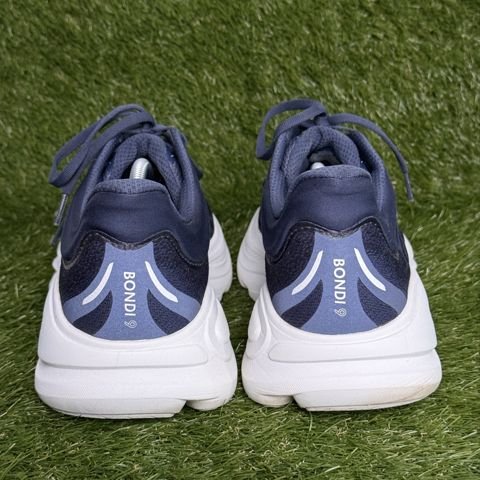Hoka Bondi 9 Wide Mens Size 12 2E Navy White Max Cushion Running Shoes 1162013 photo 4
