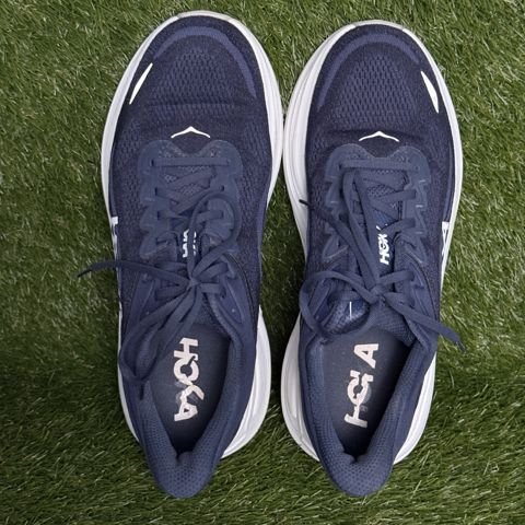 Hoka Bondi 9 Wide Mens Size 12 2E Navy White Max Cushion Running Shoes 1162013 photo 6