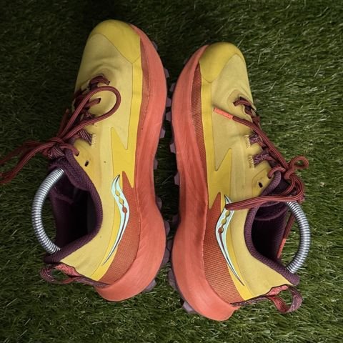Saucony Peregrine 13 Womens Size 9 Yellow Coral Trail Running Shoes S10838-35 photo 5