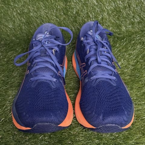 Asics Gel-Cumulus 24 Mens Size 12 Navy Orange Cushioned Running Shoes 1011B366 photo 2