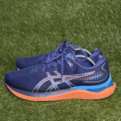Asics Gel-Cumulus 24 Mens Size 12 Navy Orange Cushioned Running Shoes 1011B366 photo 3