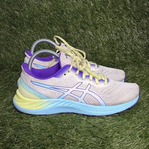 Asics Gel-Excite 8 Womens Size 8.5 White Purple Lime Running Shoes 1012B214