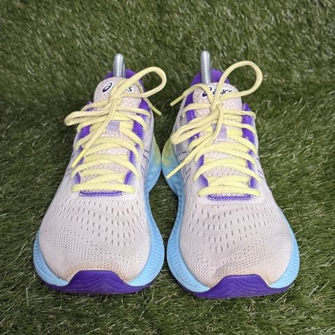 Asics Gel-Excite 8 Womens Size 8.5 White Purple Lime Running Shoes 1012B214 photo 2