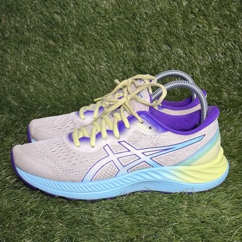 Asics Gel-Excite 8 Womens Size 8.5 White Purple Lime Running Shoes 1012B214 photo 3