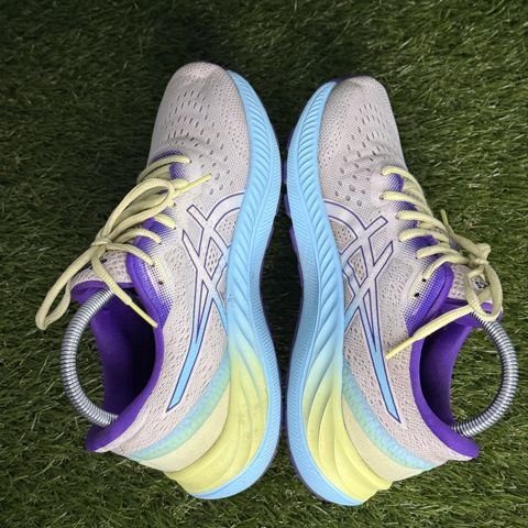 Asics Gel-Excite 8 Womens Size 8.5 White Purple Lime Running Shoes 1012B214 photo 5