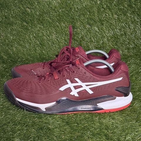 Asics Gel-Resolution 9 Mens Size 11 Burgundy White Tennis Shoes 1041A330 photo 3