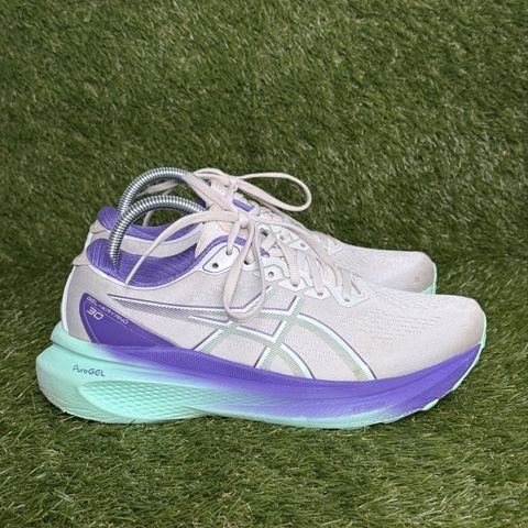 Asics Gel-Kayano 30 Womens Size 9.5 White Purple Mint Stability Running 1012B614 photo 1