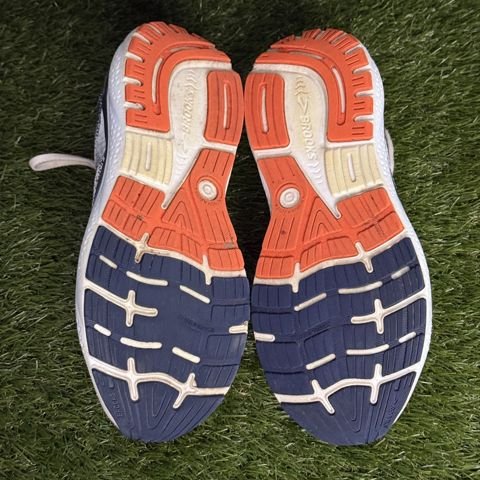 Brooks Ghost 16 Mens Size 10 D Sand Navy Orange Cushioned Running Shoes photo 7