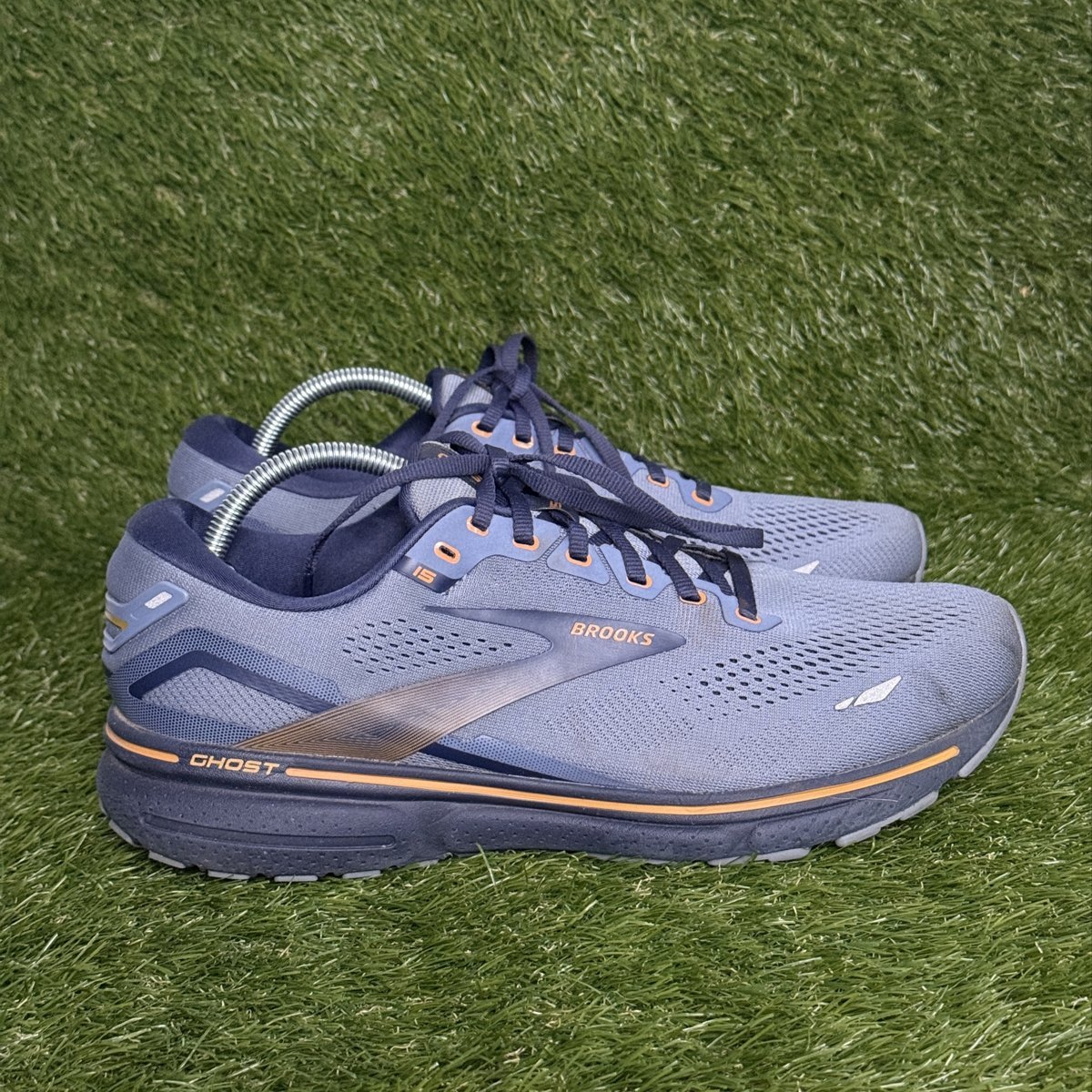 Brooks Ghost 15 Mens Size 11 D Blue Gray Cushioned Running Shoes 1103931D025