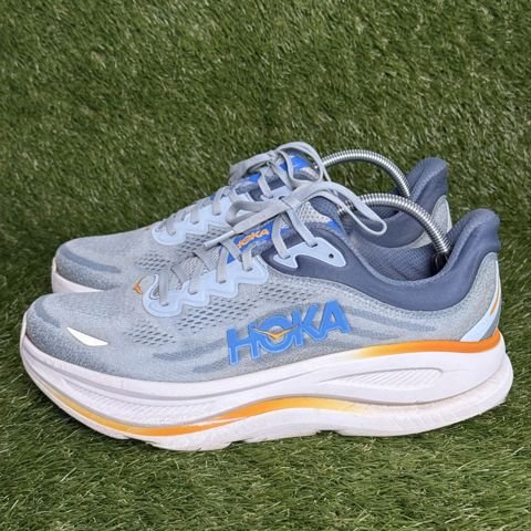 Hoka Bondi 9 Mens Size 11 D Blue Gray Orange Max Cushion Running Shoes 1162011 photo 3