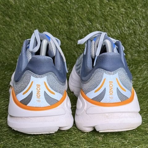 Hoka Bondi 9 Mens Size 11 D Blue Gray Orange Max Cushion Running Shoes 1162011 photo 4