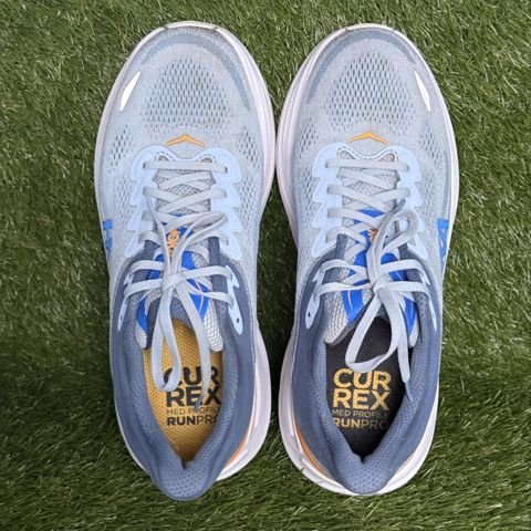 Hoka Bondi 9 Mens Size 11 D Blue Gray Orange Max Cushion Running Shoes 1162011 photo 6