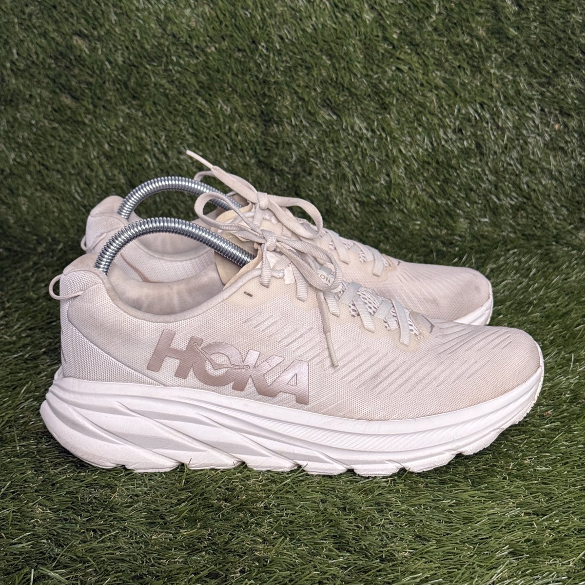 Hoka Rincon 3 Womens Size 9.5 B Cream Lightweight Running Shoes 1119396