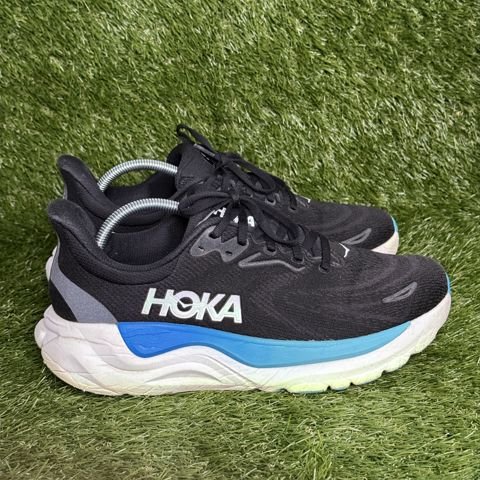 Hoka Arahi 8 Mens Size 9.5 D Black Blue Stability Running Shoes 1168690