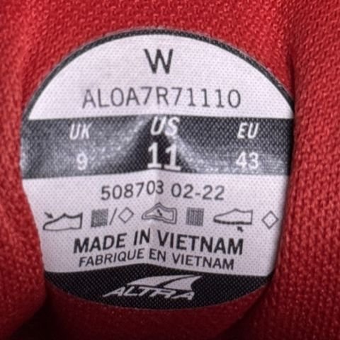 Altra Escalante 3 Womens Size 11 White Red Mint Zero Drop Running Shoes photo 8