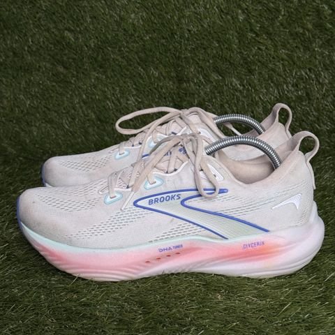 Brooks Glycerin 22 Womens Size 10.5 B White Pink Blue Cushioned Running Shoes photo 3