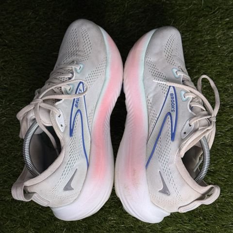 Brooks Glycerin 22 Womens Size 10.5 B White Pink Blue Cushioned Running Shoes photo 5