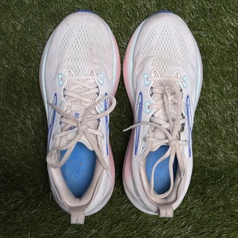 Brooks Glycerin 22 Womens Size 10.5 B White Pink Blue Cushioned Running Shoes photo 6
