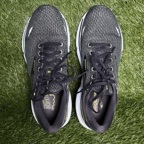 Brooks Ghost 15 Mens Size 9.5 D Gray Black Yellow Running Shoes 1103931D096 photo 6