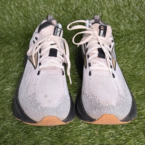 Brooks Glycerin StealthFit Mens Size 10 Gray Peach Cushioned Running Shoes photo 2