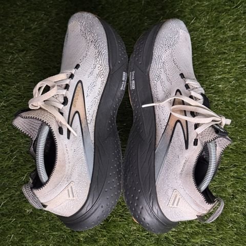 Brooks Glycerin StealthFit Mens Size 10 Gray Peach Cushioned Running Shoes photo 5