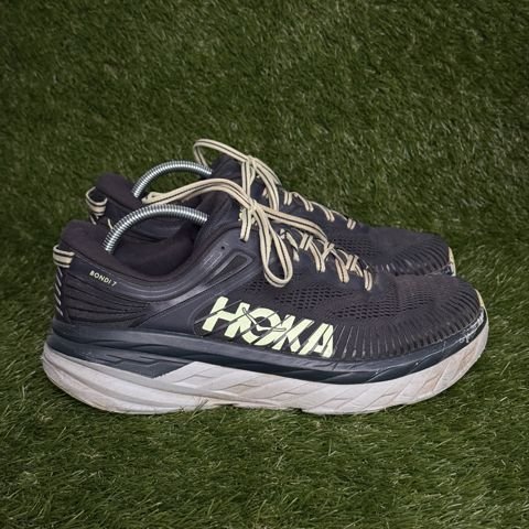 Hoka Bondi 7 Mens Size 11 D Dark Gray Max Cushion Running Shoes 1110518