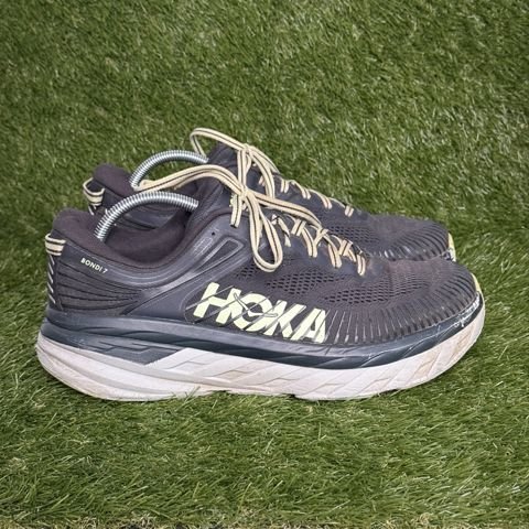 Hoka Bondi 7 Mens Size 11 D Dark Gray Max Cushion Running Shoes 1110518 photo 2