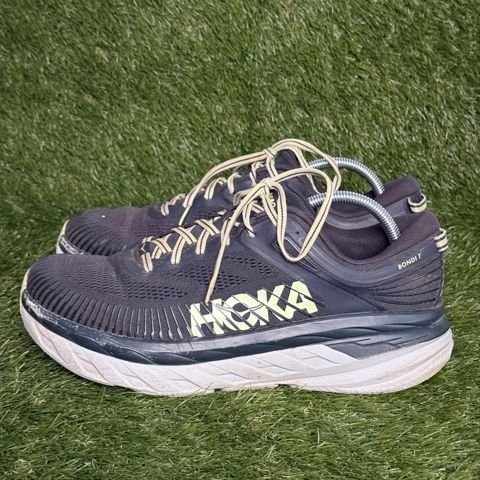 Hoka Bondi 7 Mens Size 11 D Dark Gray Max Cushion Running Shoes 1110518 photo 4