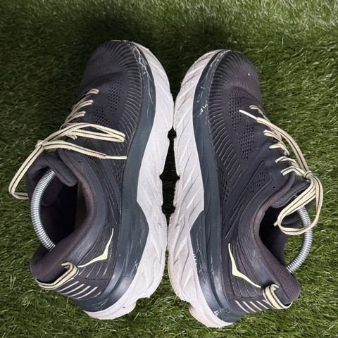 Hoka Bondi 7 Mens Size 11 D Dark Gray Max Cushion Running Shoes 1110518 photo 6
