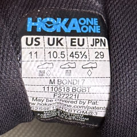 Hoka Bondi 7 Mens Size 11 D Dark Gray Max Cushion Running Shoes 1110518 photo 9