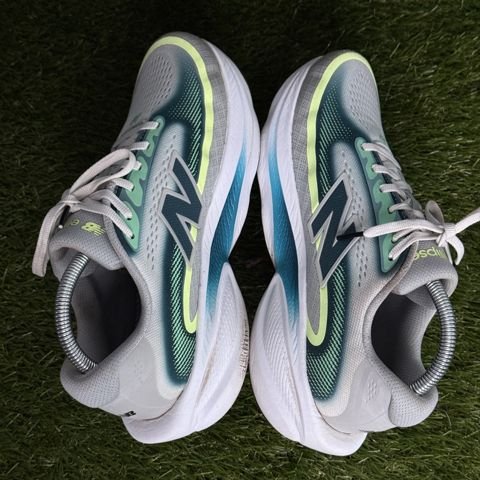 New Balance Ellipse v1 Mens Size 7 Gray Teal Lime Fresh Foam Running Shoes photo 5