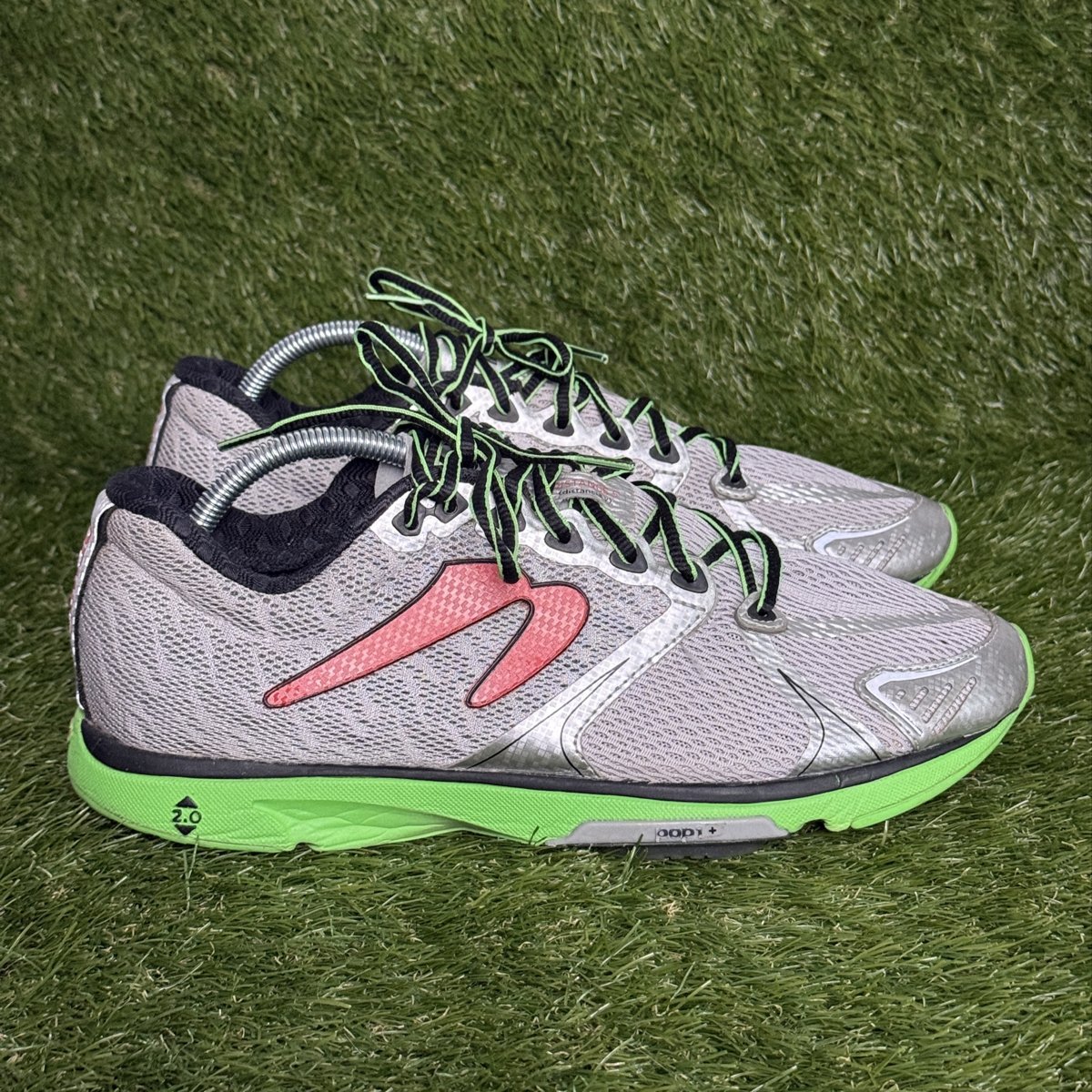 Newton Distance 5 Mens Size 11 Silver Green Red Running Jogging Shoes M000516