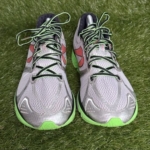 Newton Distance 5 Mens Size 11 Silver Green Red Running Jogging Shoes M000516 photo 2