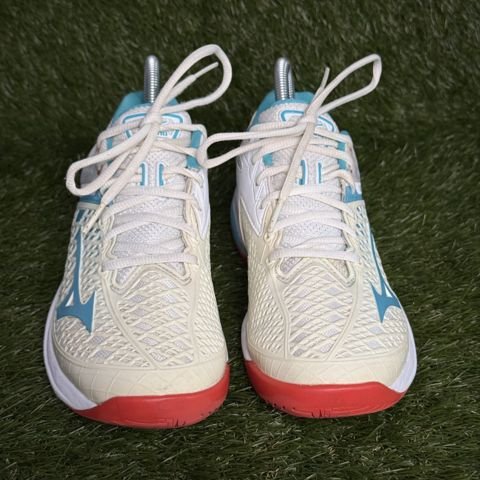 Mizuno Wave Exceed Tour 4 AC Womens Size 8.5 White Teal Tennis Shoes photo 2