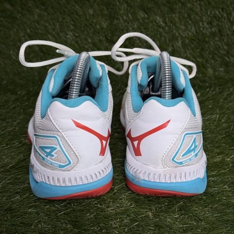 Mizuno Wave Exceed Tour 4 AC Womens Size 8.5 White Teal Tennis Shoes photo 4