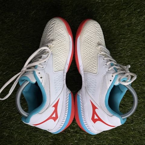 Mizuno Wave Exceed Tour 4 AC Womens Size 8.5 White Teal Tennis Shoes photo 5