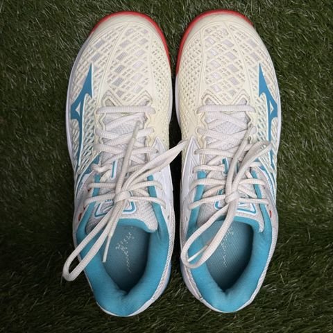 Mizuno Wave Exceed Tour 4 AC Womens Size 8.5 White Teal Tennis Shoes photo 6
