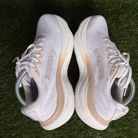 Saucony Ride 19 Womens Size 8 White Peach Cushioned Running Shoes S11055-301 photo 5