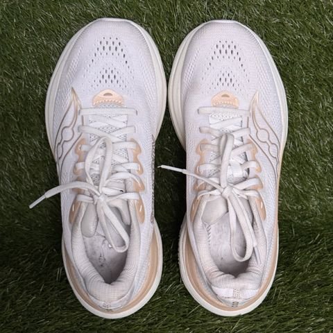 Saucony Ride 19 Womens Size 8 White Peach Cushioned Running Shoes S11055-301 photo 6