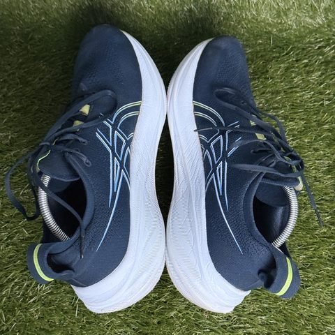 Asics Gel-Nimbus 26 Mens Size 11 Navy Lime Cushioned Running Shoes 1011B794 photo 5