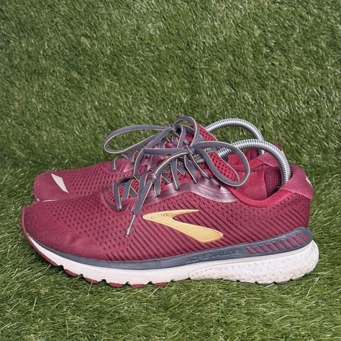 Brooks Adrenaline GTS 20 Womens Size 10 B Burgundy Gold Stability Running Shoes photo 3