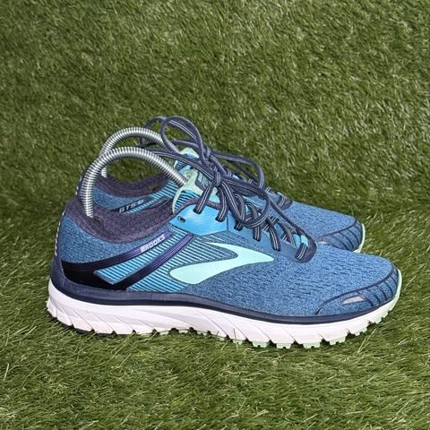 Brooks Adrenaline GTS 18 Womens Size 8.5 B Blue Mint Stability Running Shoes