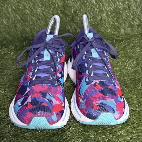 Brooks Ghost 15 Womens Size 8 B Navy Pink Camo Print Cushioned Running Shoes photo 2