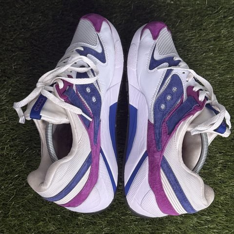 Saucony Grid 9000 Mens Size 11.5 Purple White Retro Running Sneakers S70439-2 photo 5