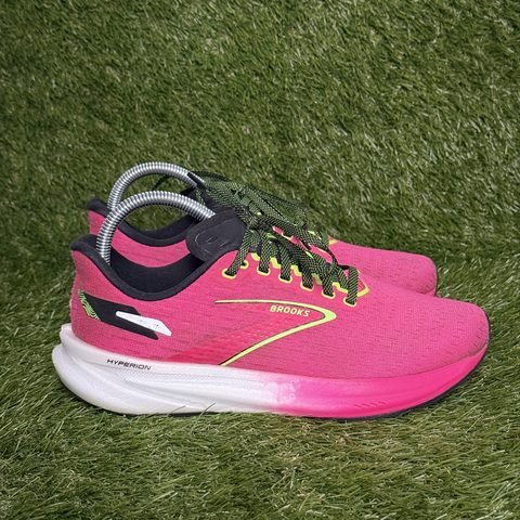 Brooks Hyperion Womens Size 8 B Pink Lime Lightweight Running Shoes 1203961B661